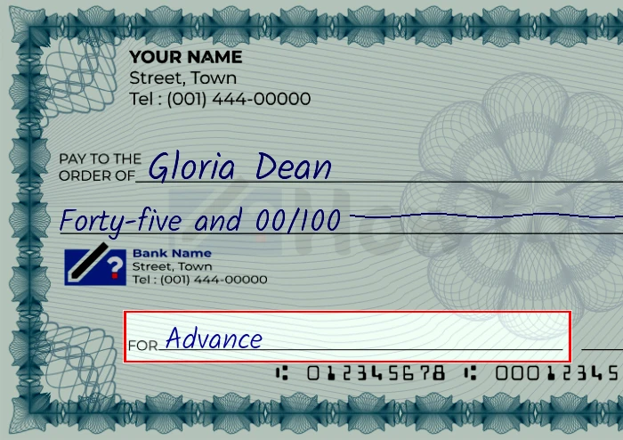 $45 Check - How to Write a Check for 45 Dollars?